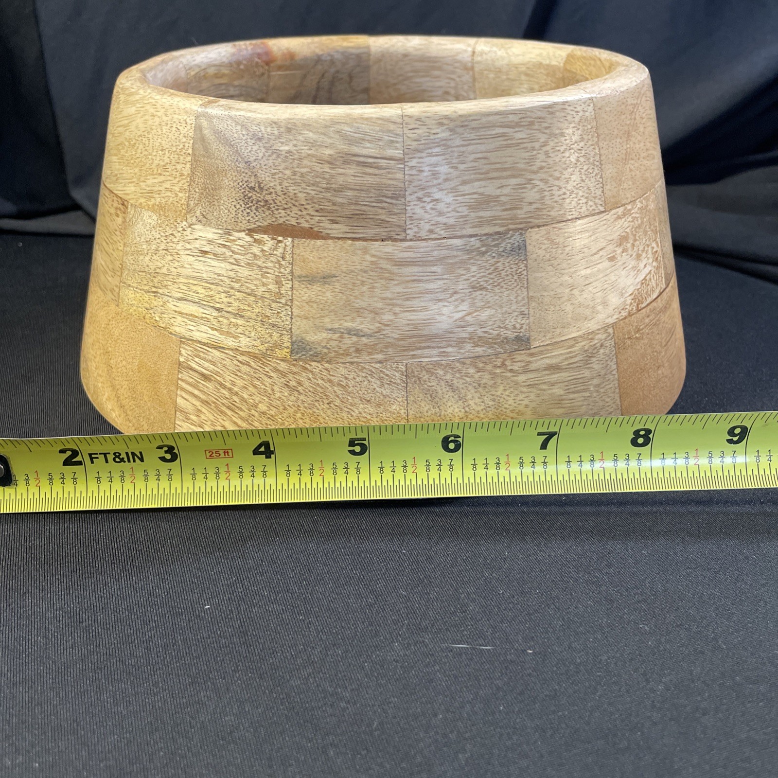 Holiday Time Small Wood Tree Collar Natural Wood Color NEW gallery