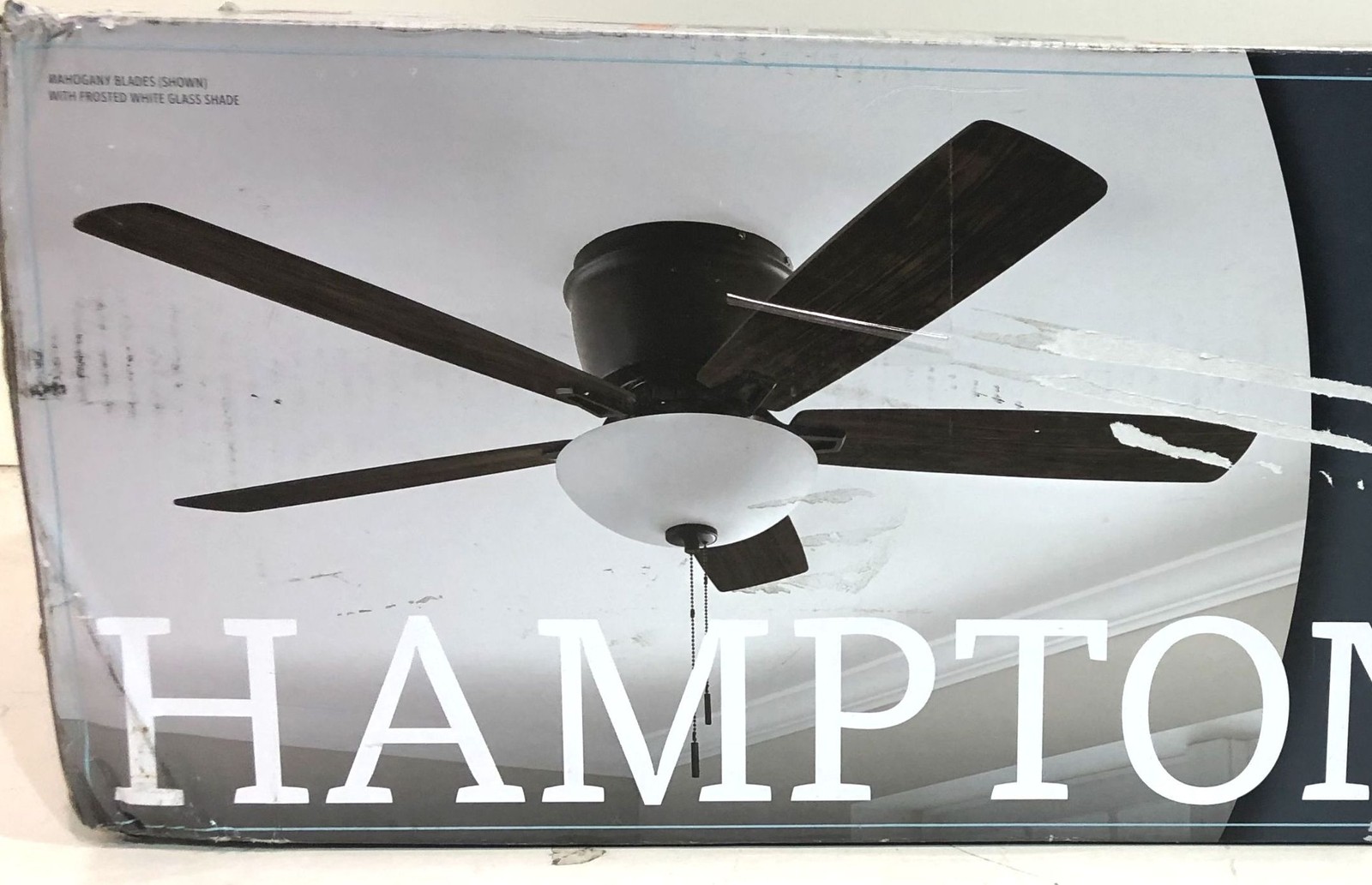 Hampton Bay Melrose 52 in. Indoor LED Hugger Bronze Dry Rated Ceiling Fan gallery