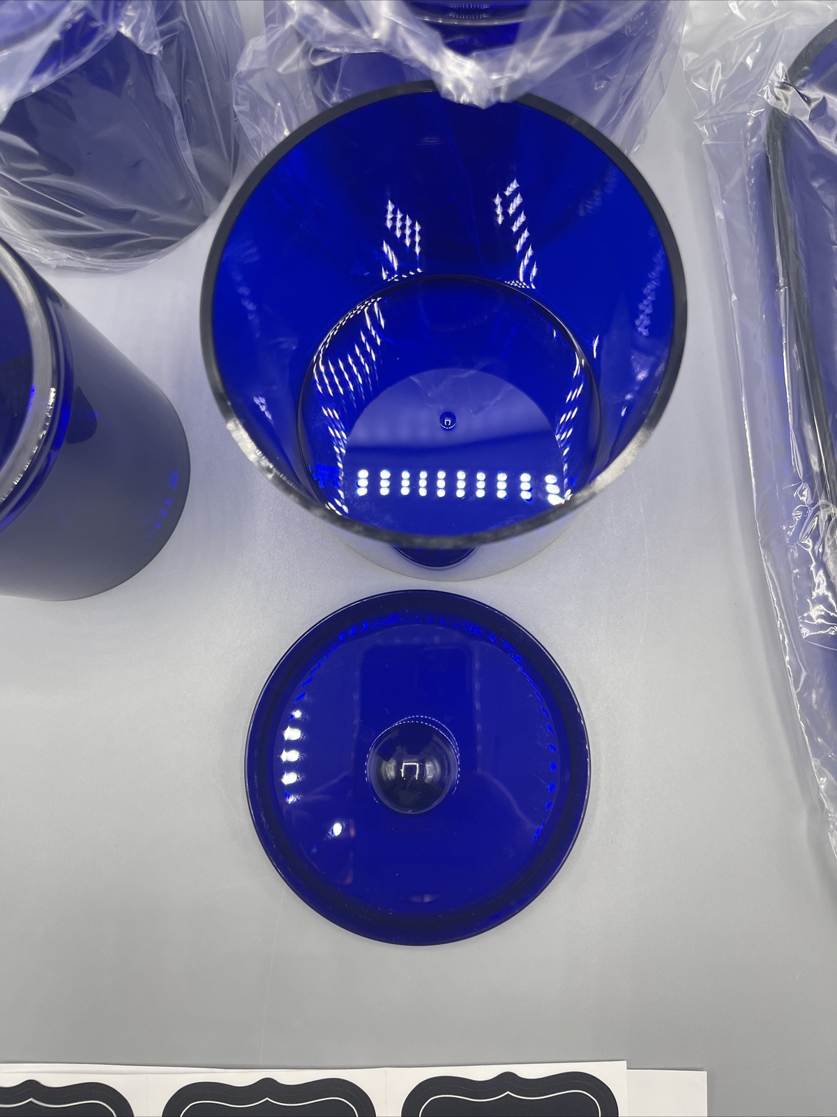 Purple Plastic Acrylic Bathroom Vanity Countertop Canister Jars gallery
