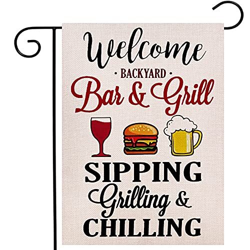 Welcome Backyard Party Garden Flag Vertical Double Garden flag 12.5x18 Inch gallery