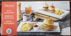 Overandback Essentials Rectangular Serve Platters Set of 4