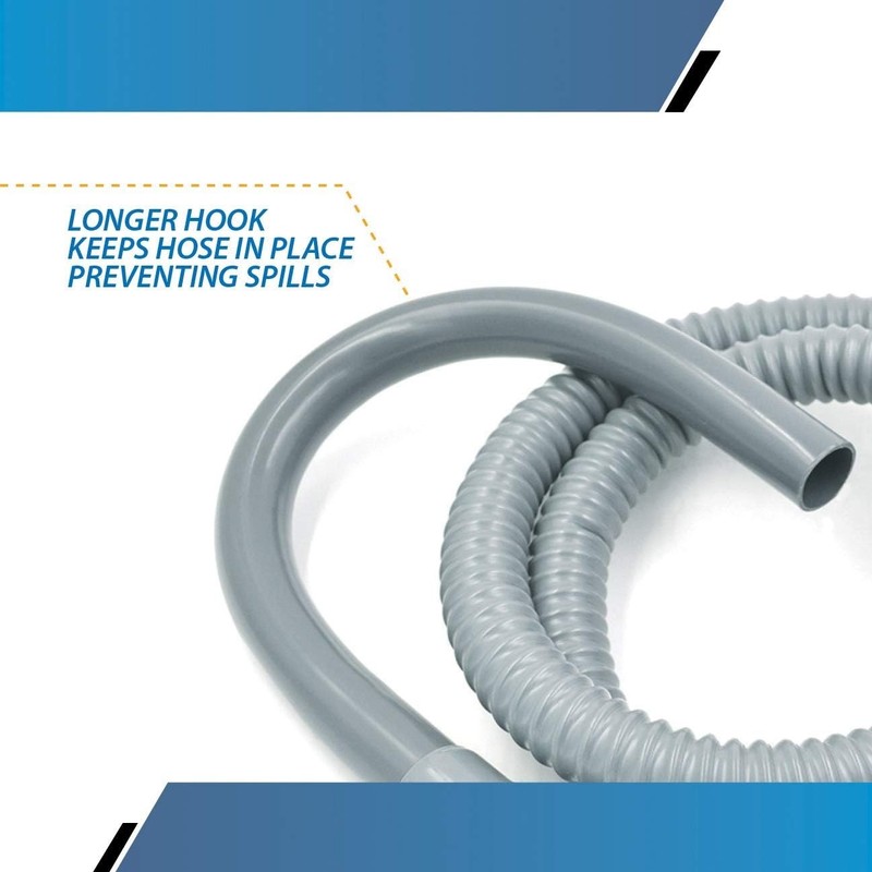 Replacement Washing Machine Flexible Drain Hose (6 feet) - Long Hook gallery