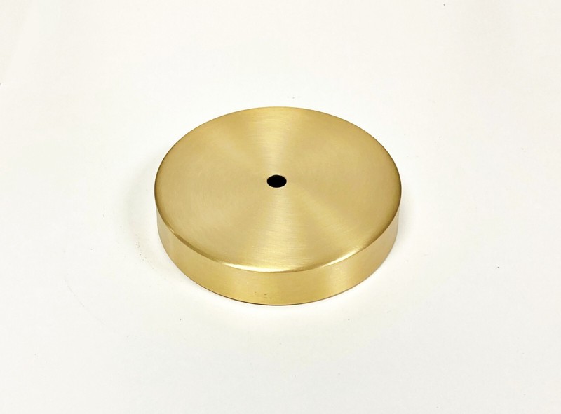 Lamp Parts-Solid Brass LAMP BASES-Round- 5",6",7" OR 8" Diam. 2 Finishes (1 Pc.) gallery