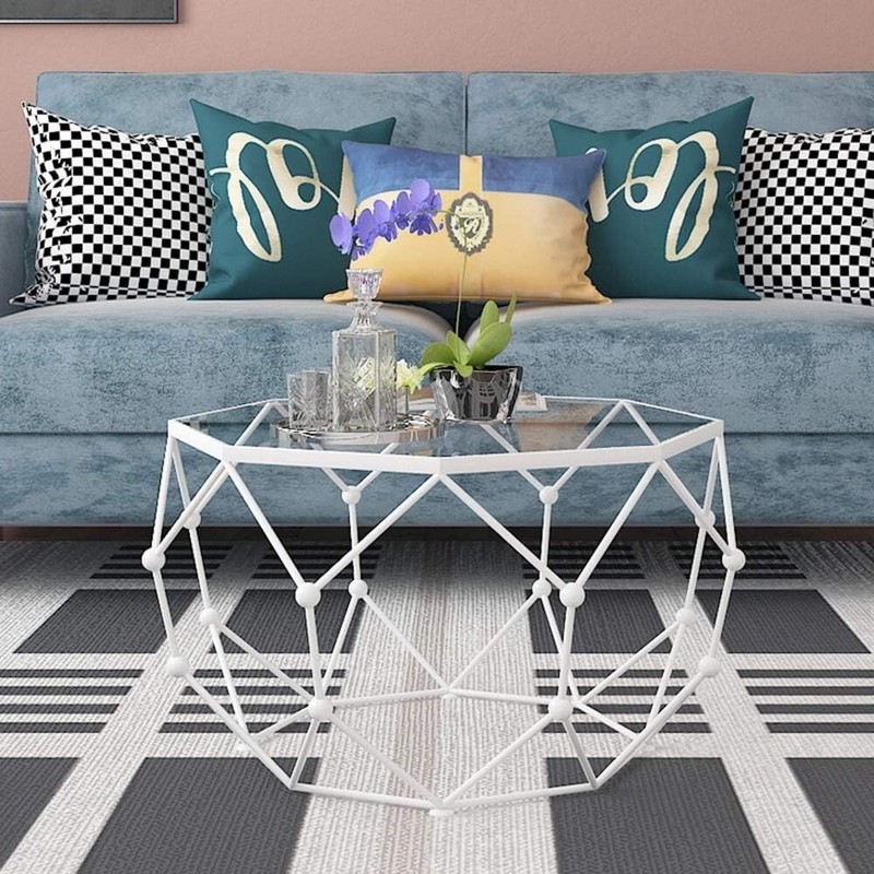 Tempered Octagon Glass table top - 1/2" Thick - Flat Polish Edge, America Glass gallery