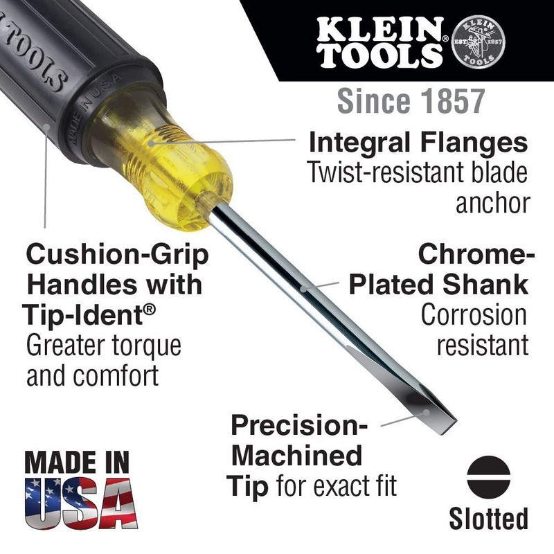 Klein Tools 85442 Screwdriver Set, 1/4 Keystone and #2 Phillips, Cushion-Grip, 2 gallery