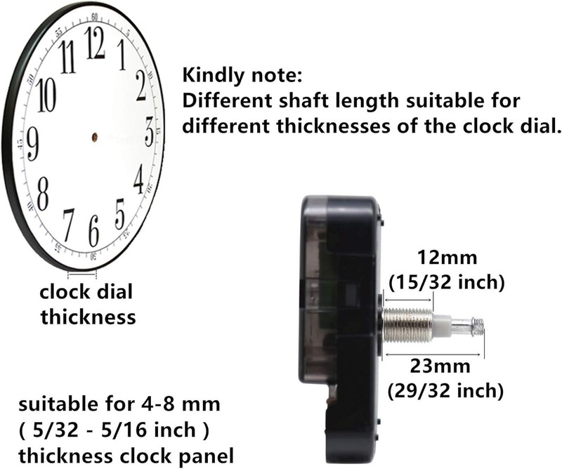 Modern Quartz Clock Movement with Battery Power and DIY Assembly Instructions gallery
