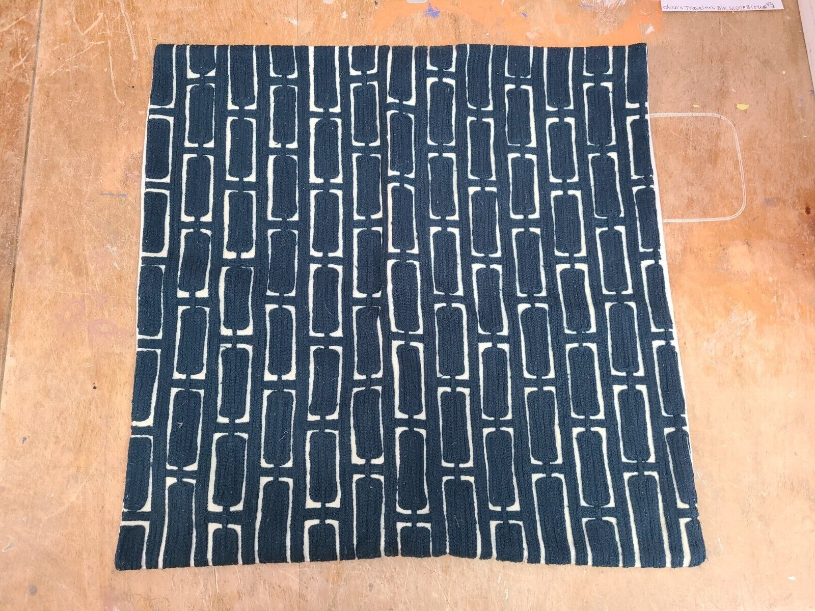 West Elm "Cadet Blue Embroidered" 20" Pillow Cover gallery
