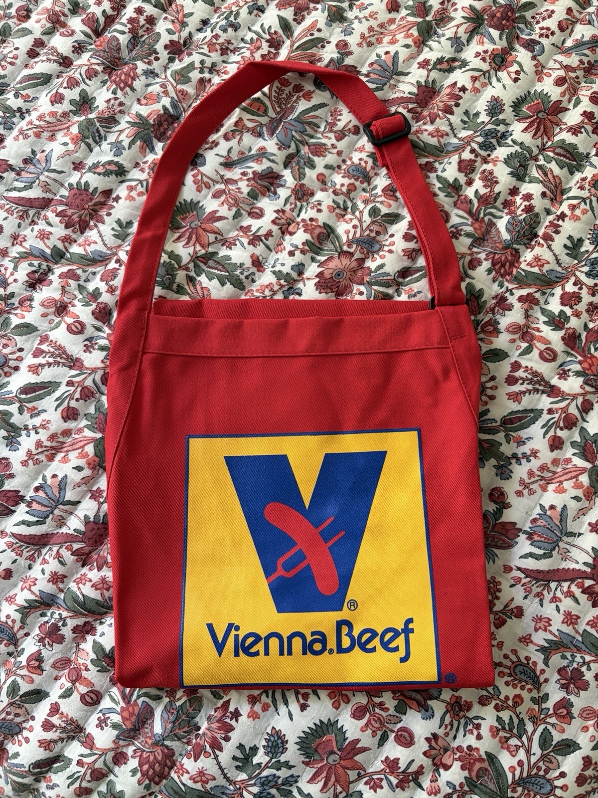 Red Vienna Beef Apron, New without tags, polyester and cotton gallery