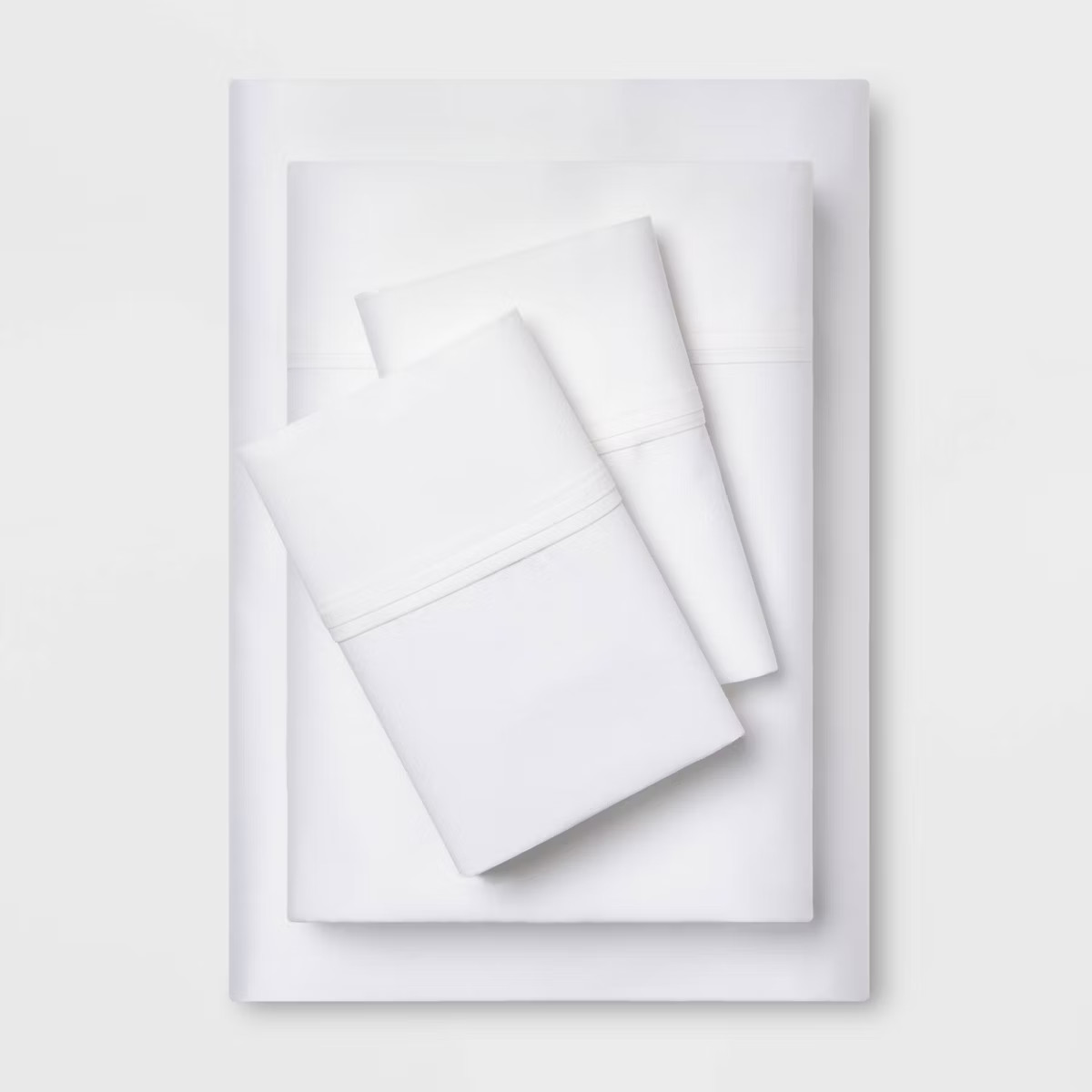 Queen Solid Performance Sheet Set White Threshold: Cotton 400 Thread Count 4 Pcs gallery