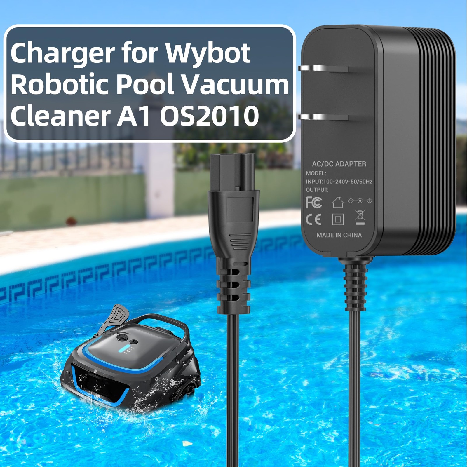 Quick Charger for WYBOT Robotic Pool Vacuum Cleaner A1 OS2010, Cordless Pool ... gallery