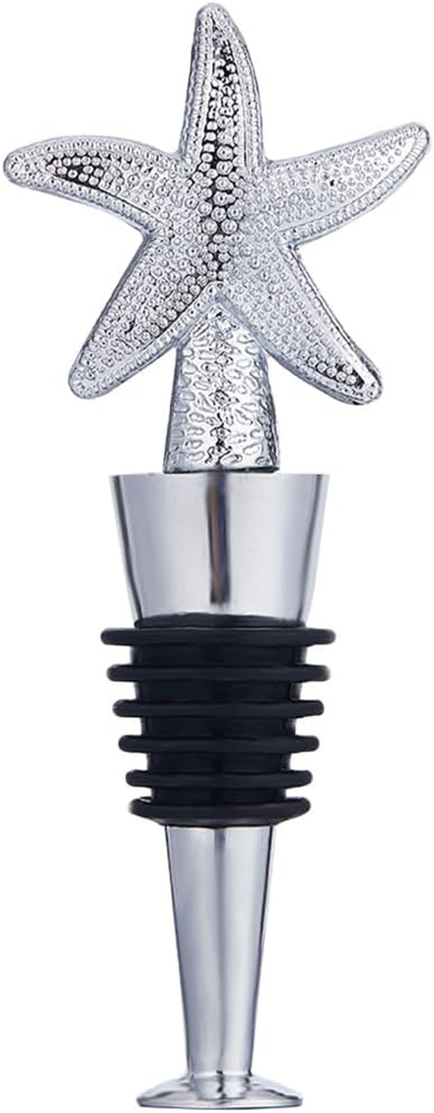 Wine Stoppers Reusable Starfish Silicone Wine Bottle Stopper Wine Toppers with A gallery