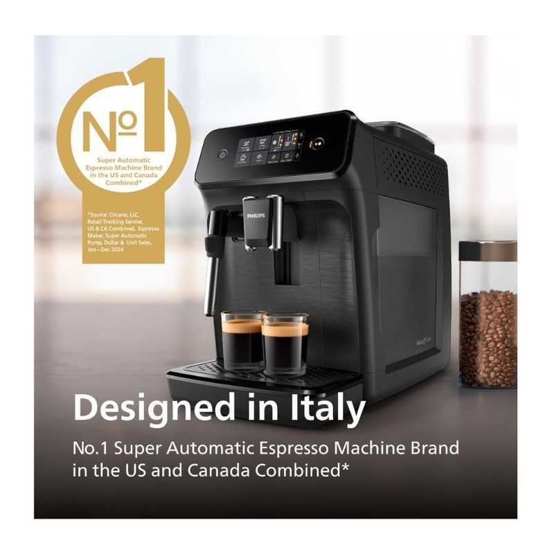 Philips 1200 Series Fully Automatic Espresso Machine (Black) gallery