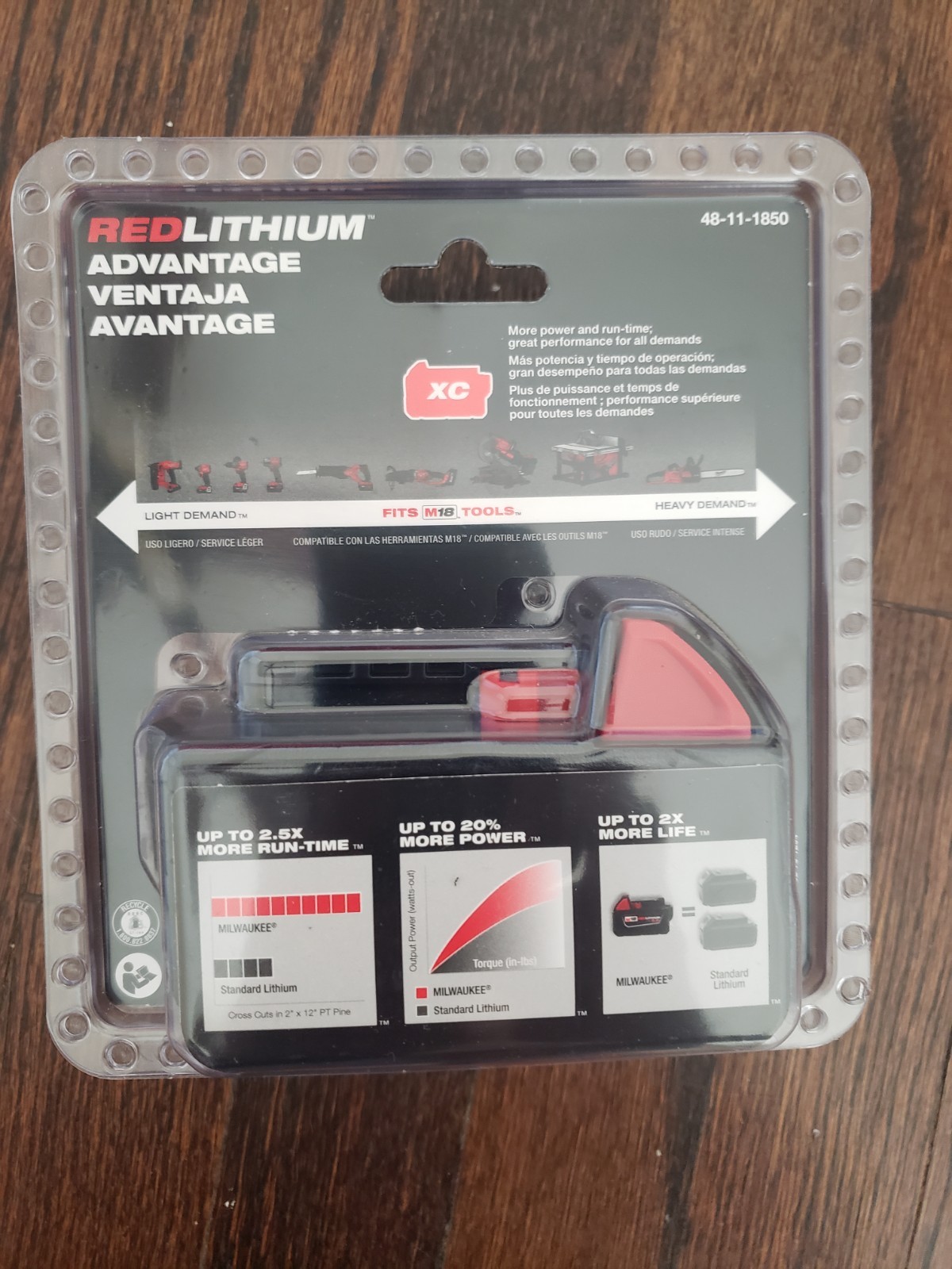 Milwaukee M18 REDLITHIUM XC5.0 Extended Battery Pack - Black (48-11-1850) gallery