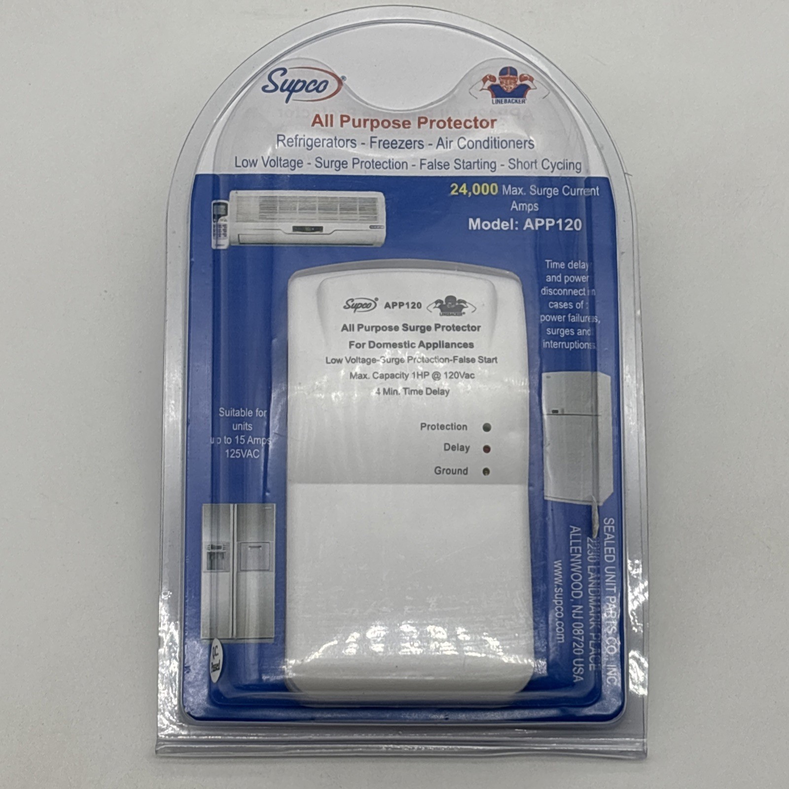 Genuine Supco All Purpose Appliance Refrigerator A/C Surge Protector 120V APP120 gallery
