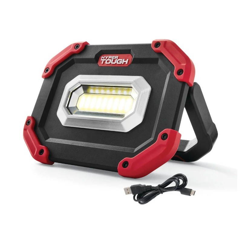 Hyper Tough 1200 Lumen LED Rechargeable Portable Work Light, Red, Black gallery