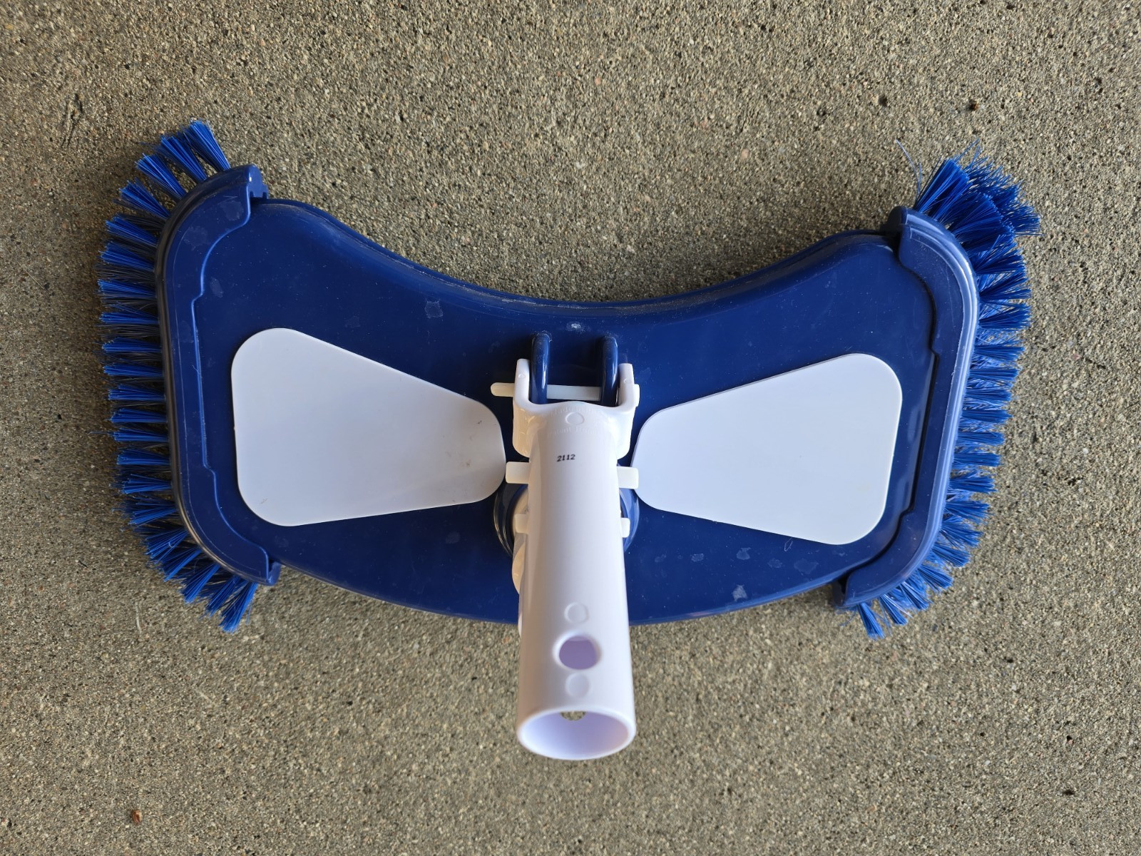 14" Vacuum Pool Brush Head Blue White Swimming Pool Cleaner Attachment Weighted gallery