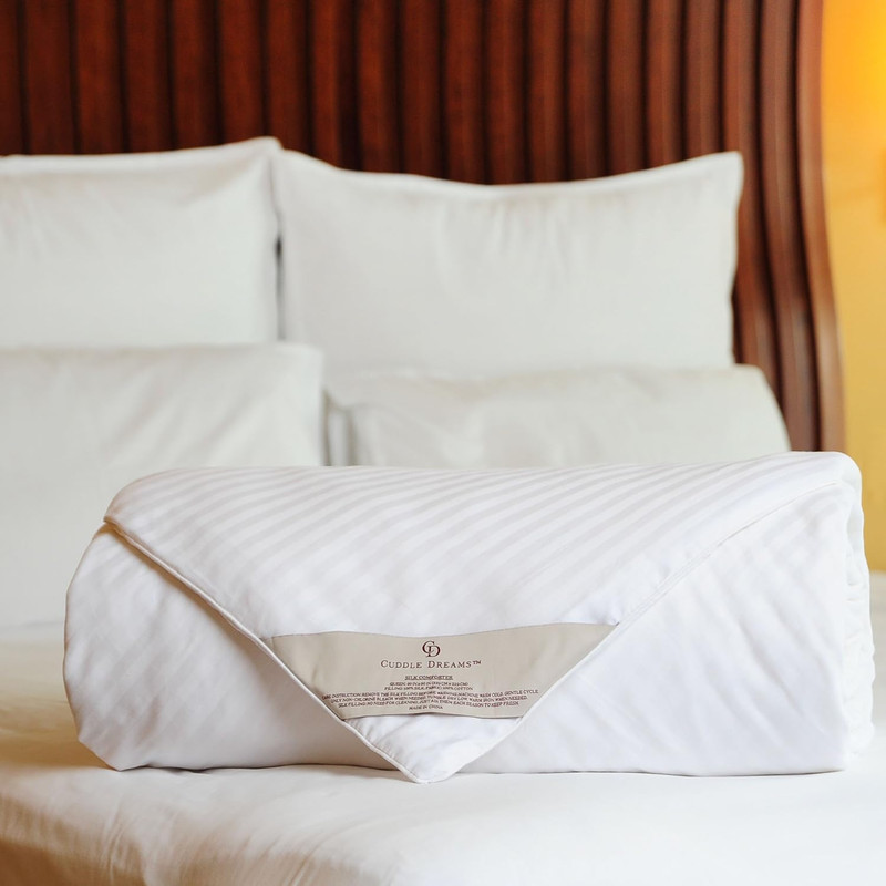Silk Comforter for Spring/Summer/Fall, 100% Long-Strand Silk Filling, Natural & gallery