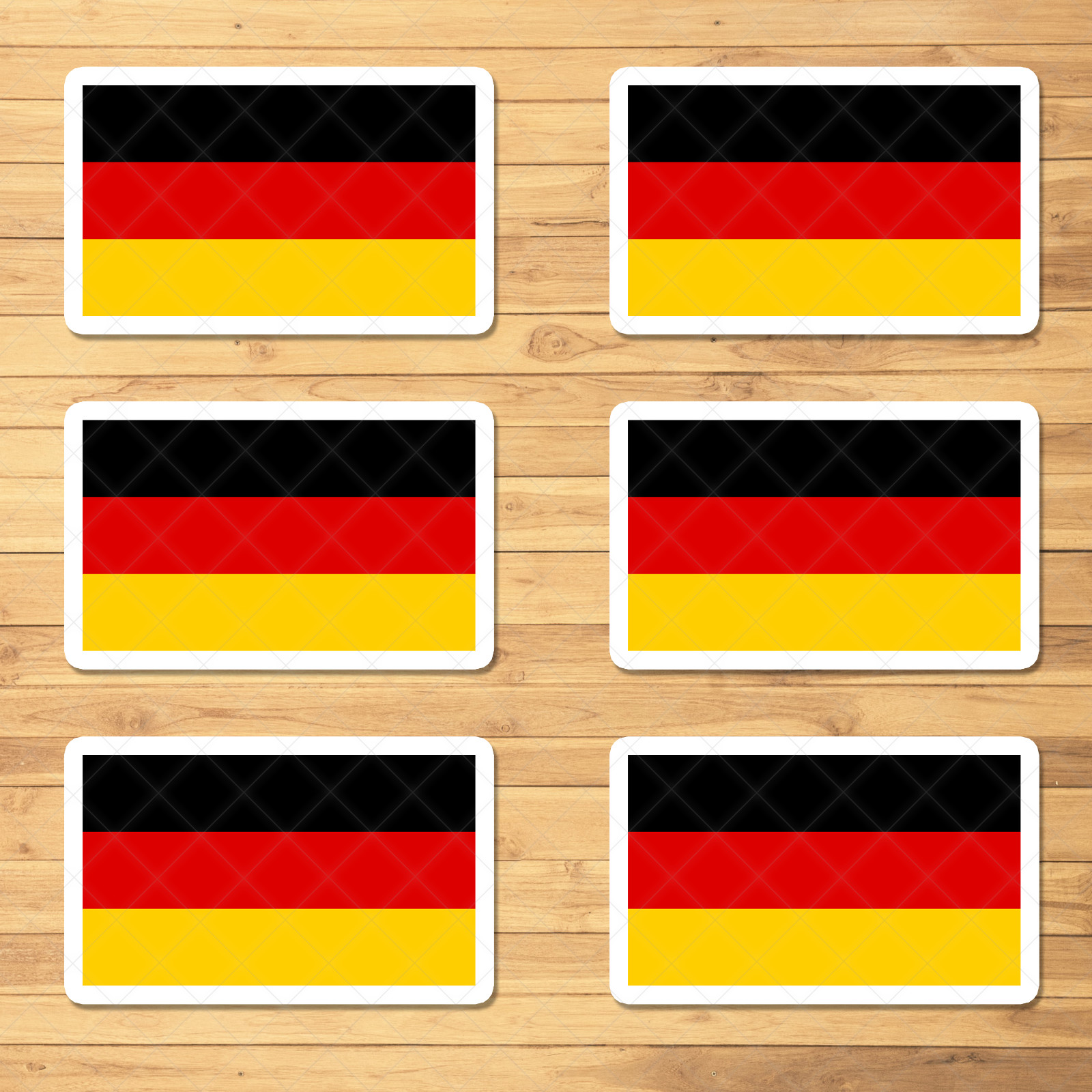 German Flag Sticker Pack - 6 High-Quality Vinyl Decals - Germany Flag gallery