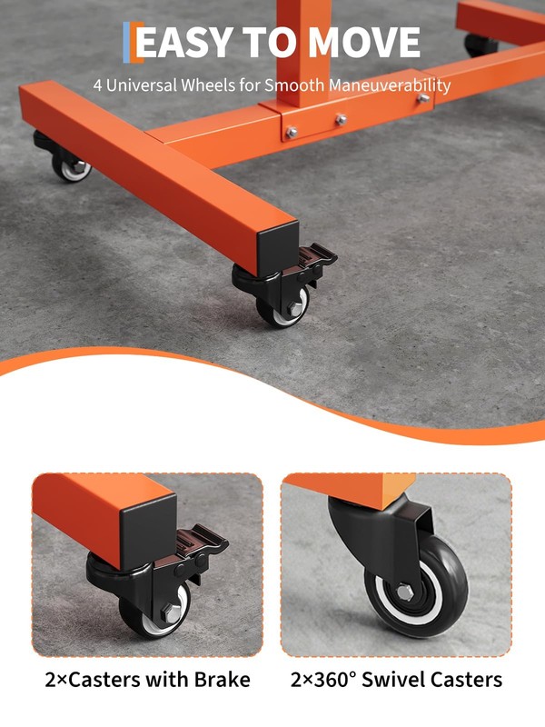 Garage Rolling Work Table 220lbs Adjustable Rolling Tool Tray Cart with Wheels gallery