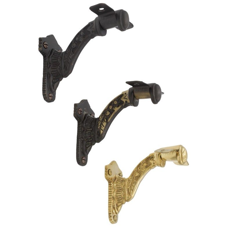 Stairs Hand Rail Bracket in Cast Solid Brass - The Victoria gallery