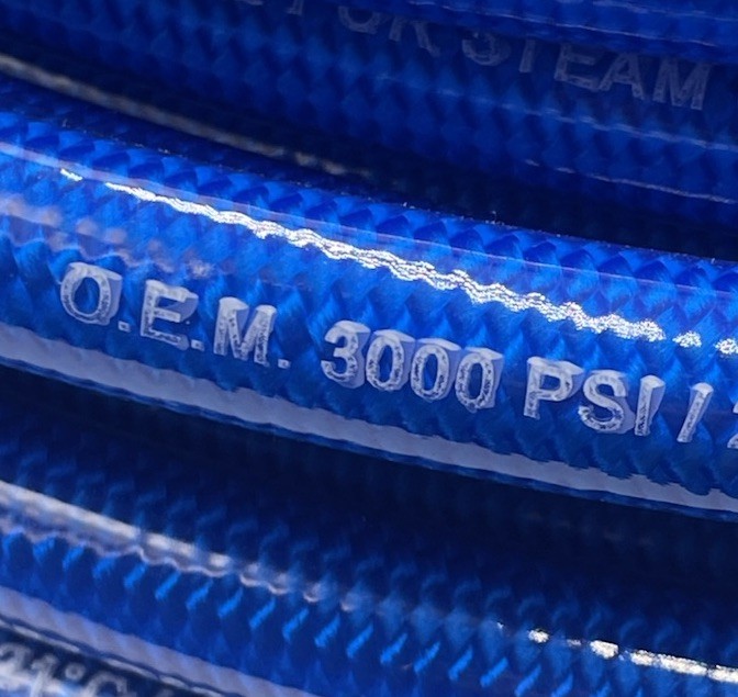 OEM Technologies 200’ x 1/4 Carpet Cleaning Hose Hot/Cold Water Blue 3000psi NEW gallery