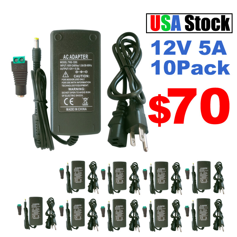 Switch Power Supply Transformer AC 110V To DC 12V 5A Adapter For LED Strip gallery