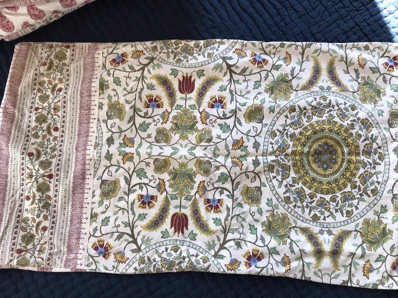 Boho Style Queen Comforter Set w/ 2 King Shams/Pillowcases Gold Purple Tapestry gallery