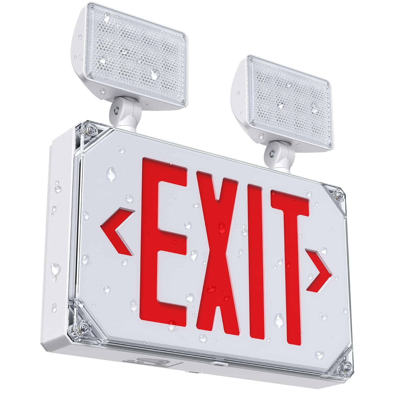 Sitisfi Wet Location Emergency Exit Signs Adjustable Lights Battery Backup Ul gallery