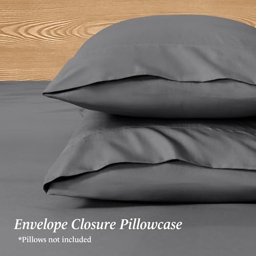 Twin Extra Long Sheet Set - Breathable & Cooling - Extra Twin XL 04 - Grey gallery