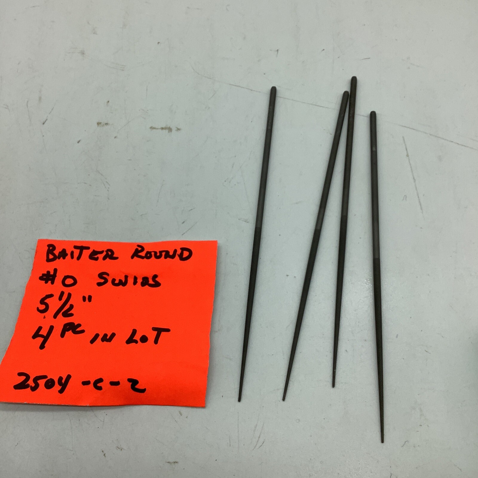 Baiter Swiss Round Files #0, 5 1/2”OA, (4 pc in Lot) 2504- c-2 gallery