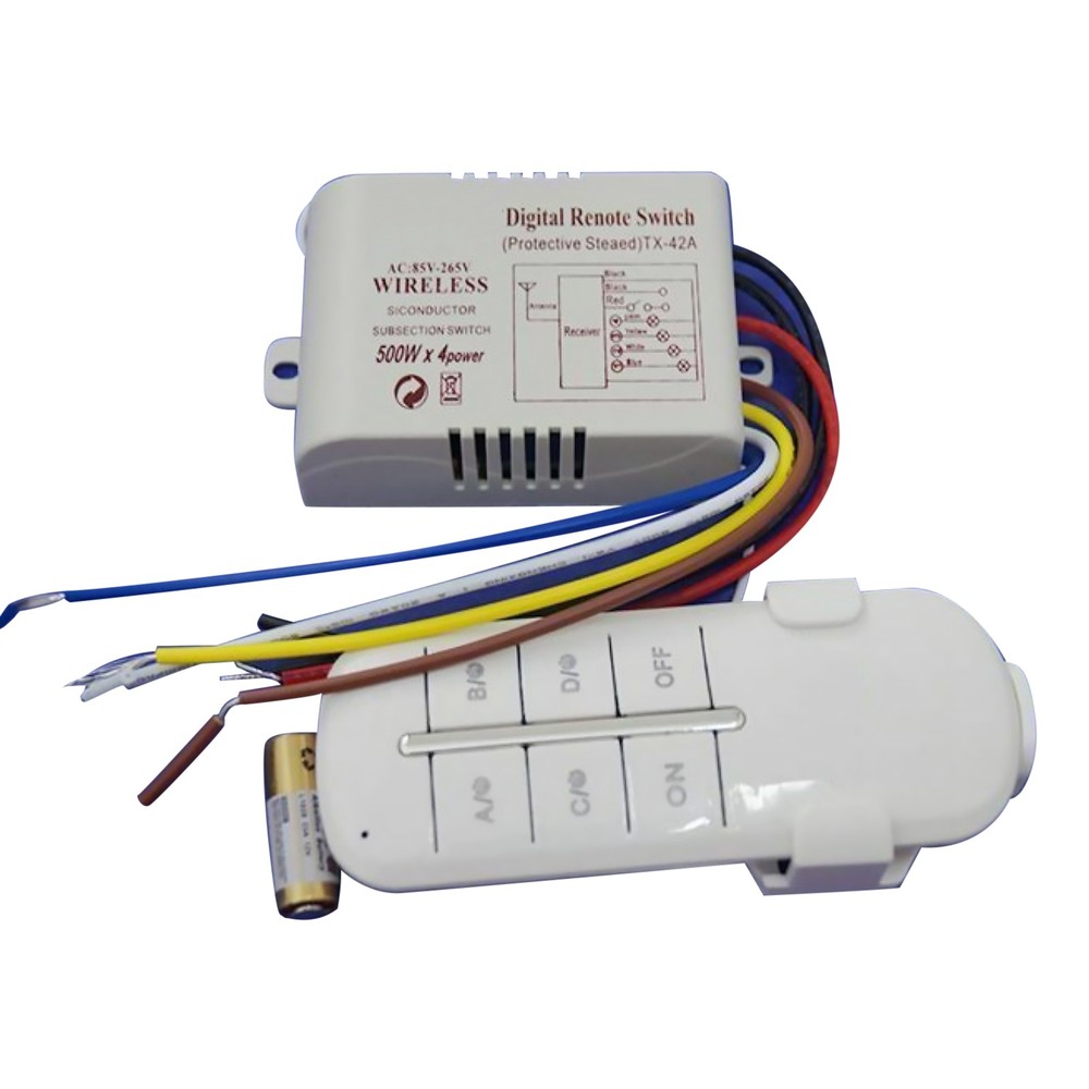4 Way Light Lamp Digital Wireless Remote Controller Switch ON/OFF 110-240V New G