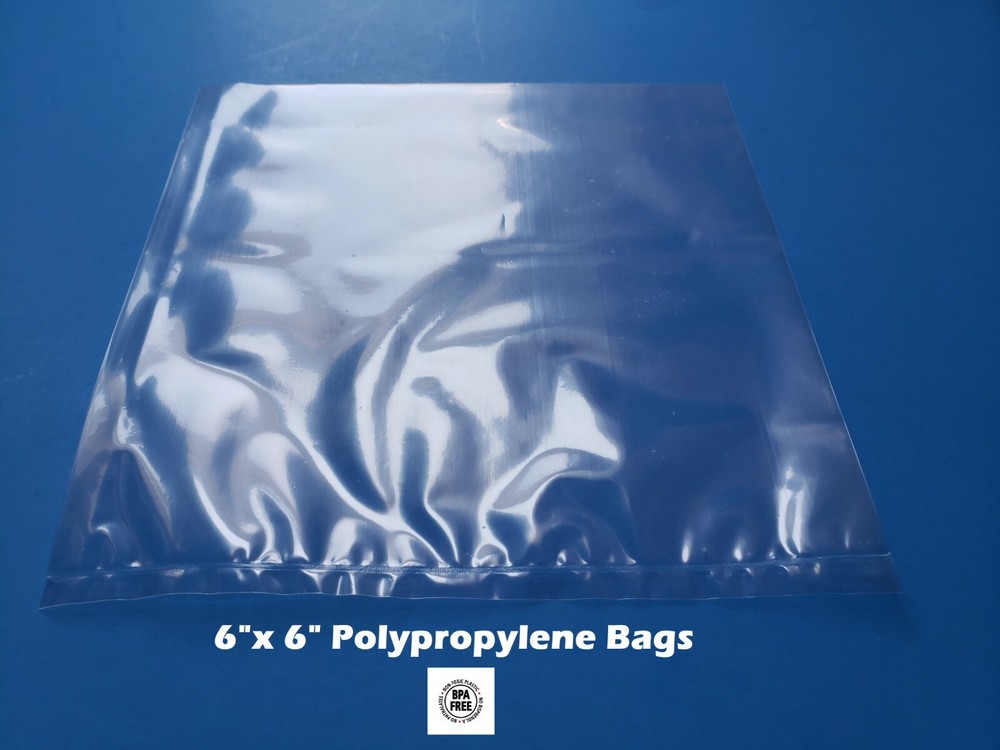 6"x 6" Clear Poly Bakery Cello Candy Bag Cookie Flat Polypropylene Plastic Favor