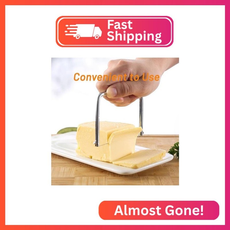 2 Pack Cheese Slicer - Effective Stainless Steel Cheese Slicer for Block Cheese gallery