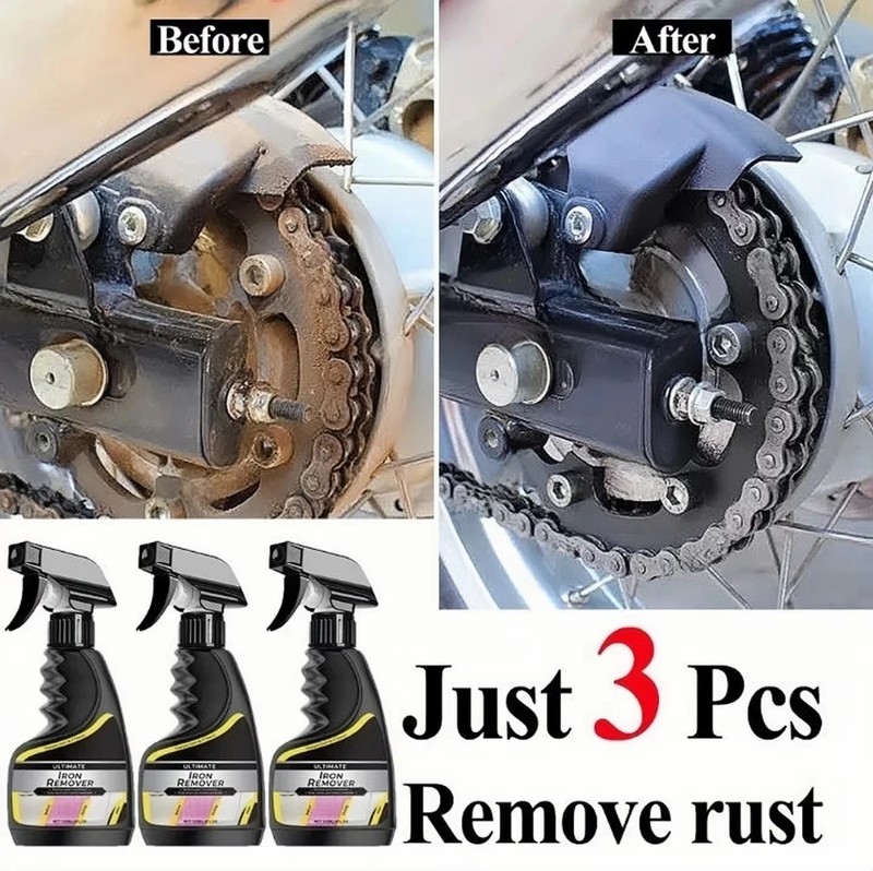 120ml Car Rust Remover Spray Metal Deruster Cleaner Wheel Hub Exhaust Pipe gallery