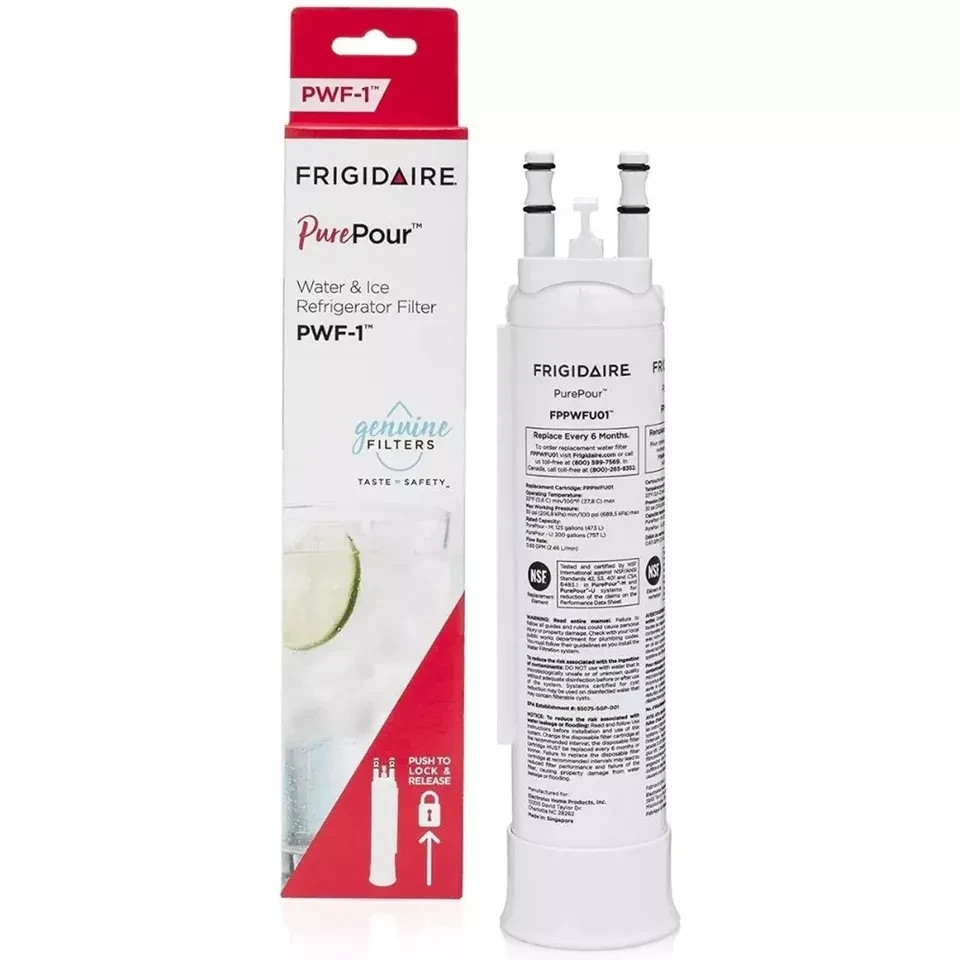 1 Pack Frigidaire PWF-1 FPPWFU01 Refrigerator PurePour Water &Ice Filter gallery