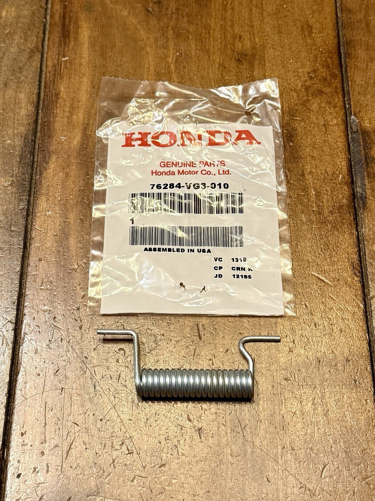 HONDA Guard Return Spring HRS216(K1-K7) HRT216(K1-K2) 76284-VG3-010 Genuine OEM gallery