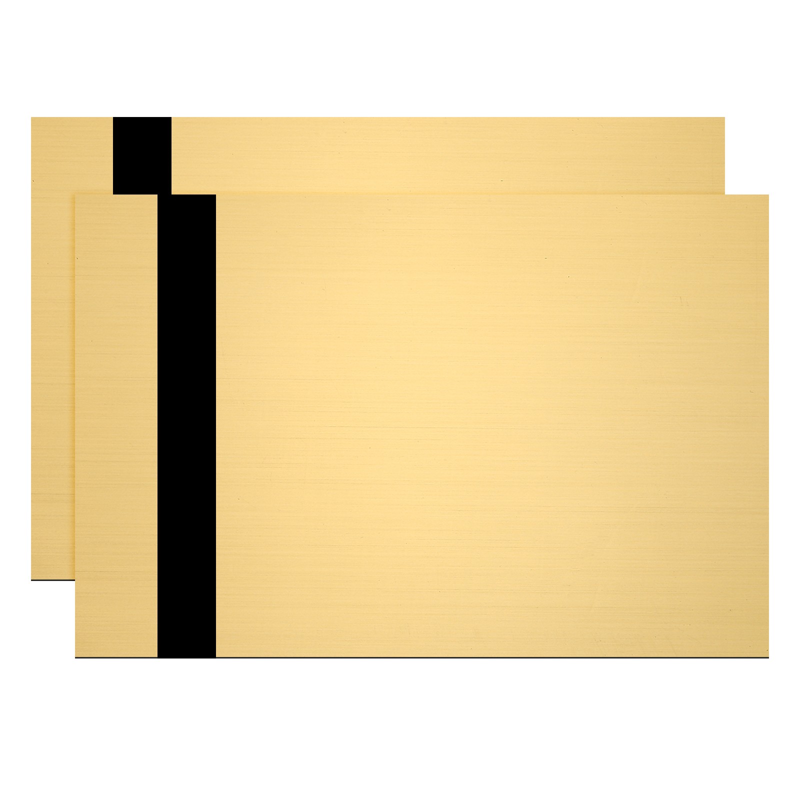2Pcs 11.8x7.9" Double Color ABS Laser Engraving Sheet, Brushed Gold/Black gallery