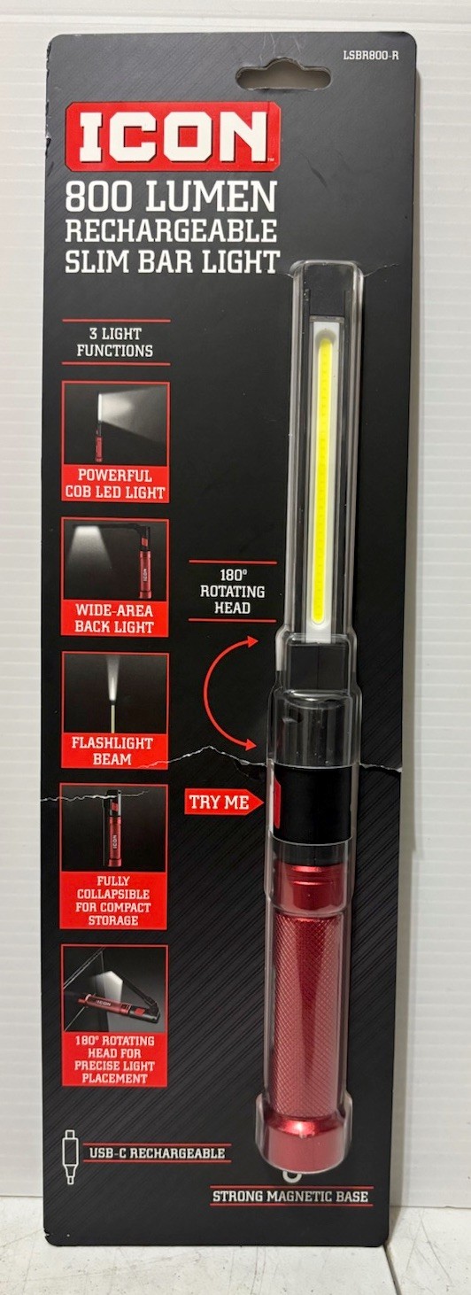 ICON 800 Lumen LED Rechargeable Magnetic Foldable Slim Work Light L@@K gallery