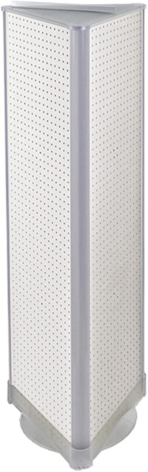 Azar 700450-WHT Three-Sided Spinning Pegboard, White Solid Pegboard - White - 3 gallery