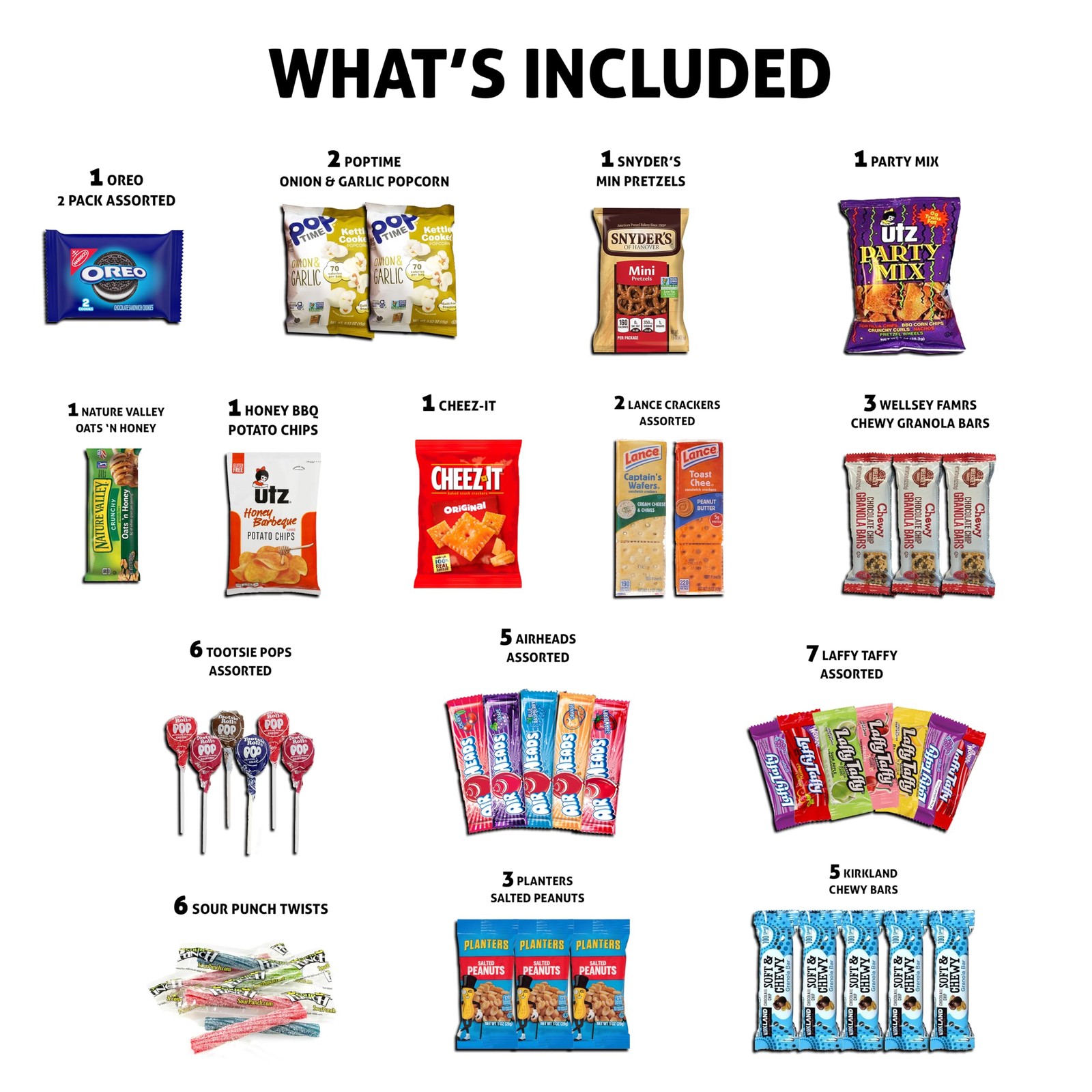 Broadway Basketeers 45 Count Snack Box Variety Pack Care Package for Kids,Tee... gallery