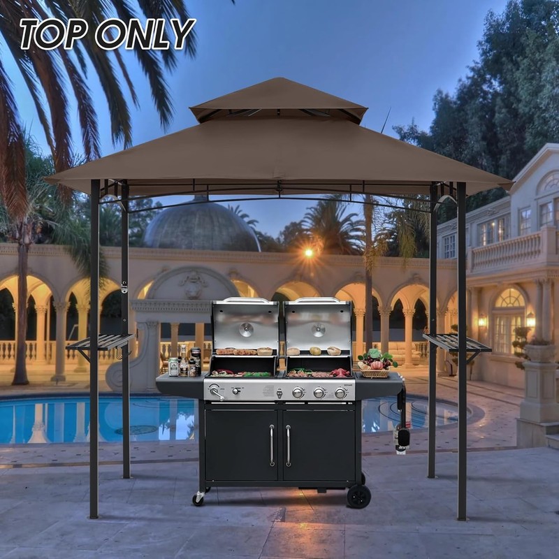 Replacement Canopy Top for Grill Gazebo Alloy Steel Polyester Water Resistant gallery