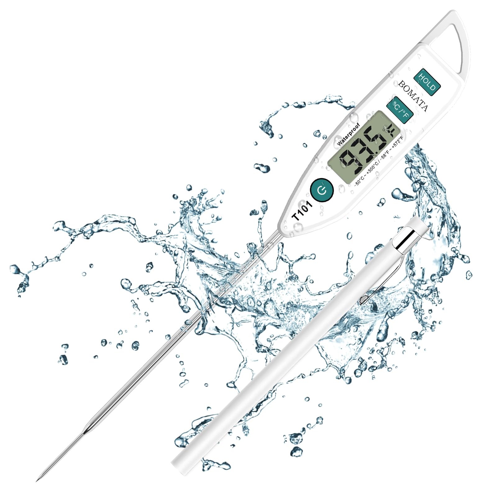 BOMATA Waterproof IPX7 Thermometer for Water, Liquid, Candle and White gallery