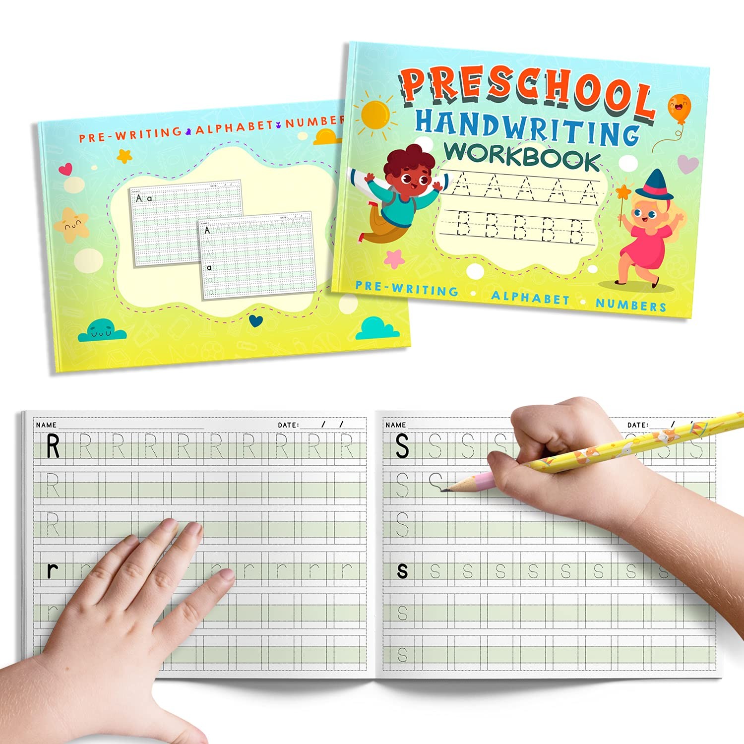 Kindergarten/Preschool Handwriting Workbook- Alphabet & Number Tracing Writing P gallery