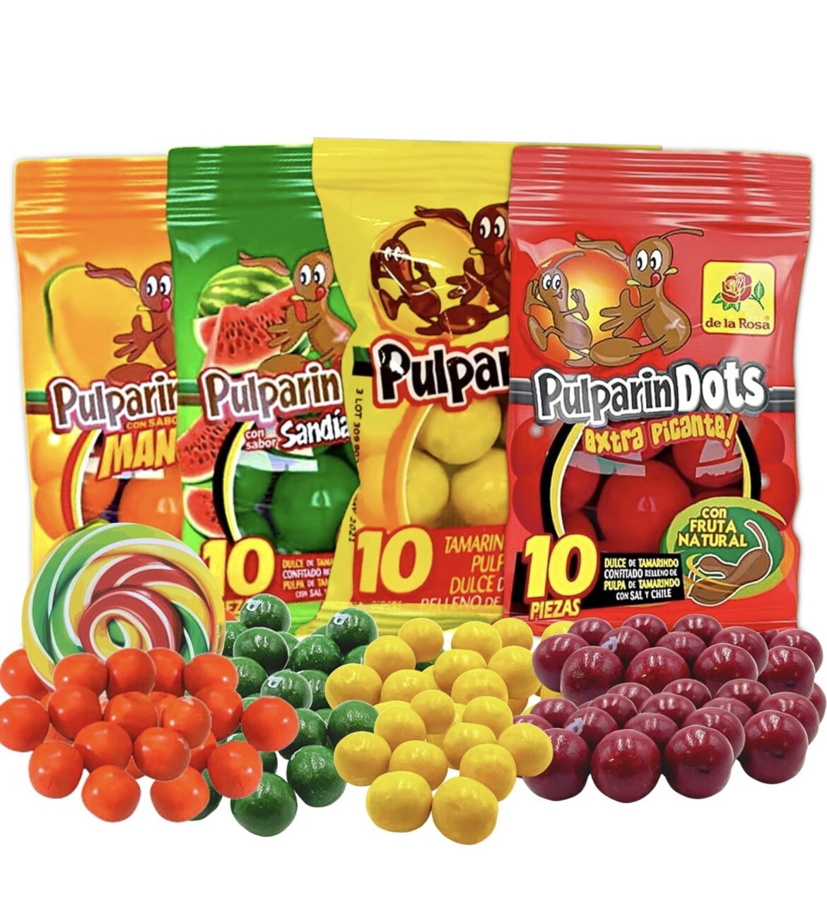Pulparindo 40 Pcs Mexican Candy Colorful Bite Size Hard Shell w/ Tamarind gallery
