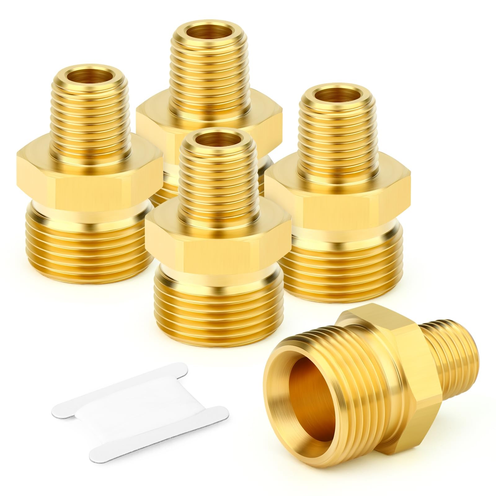 5 PCS Brass M22 Pressure Washer Fitting M2214mm Male x 1/4 Inch NPT Thread gallery