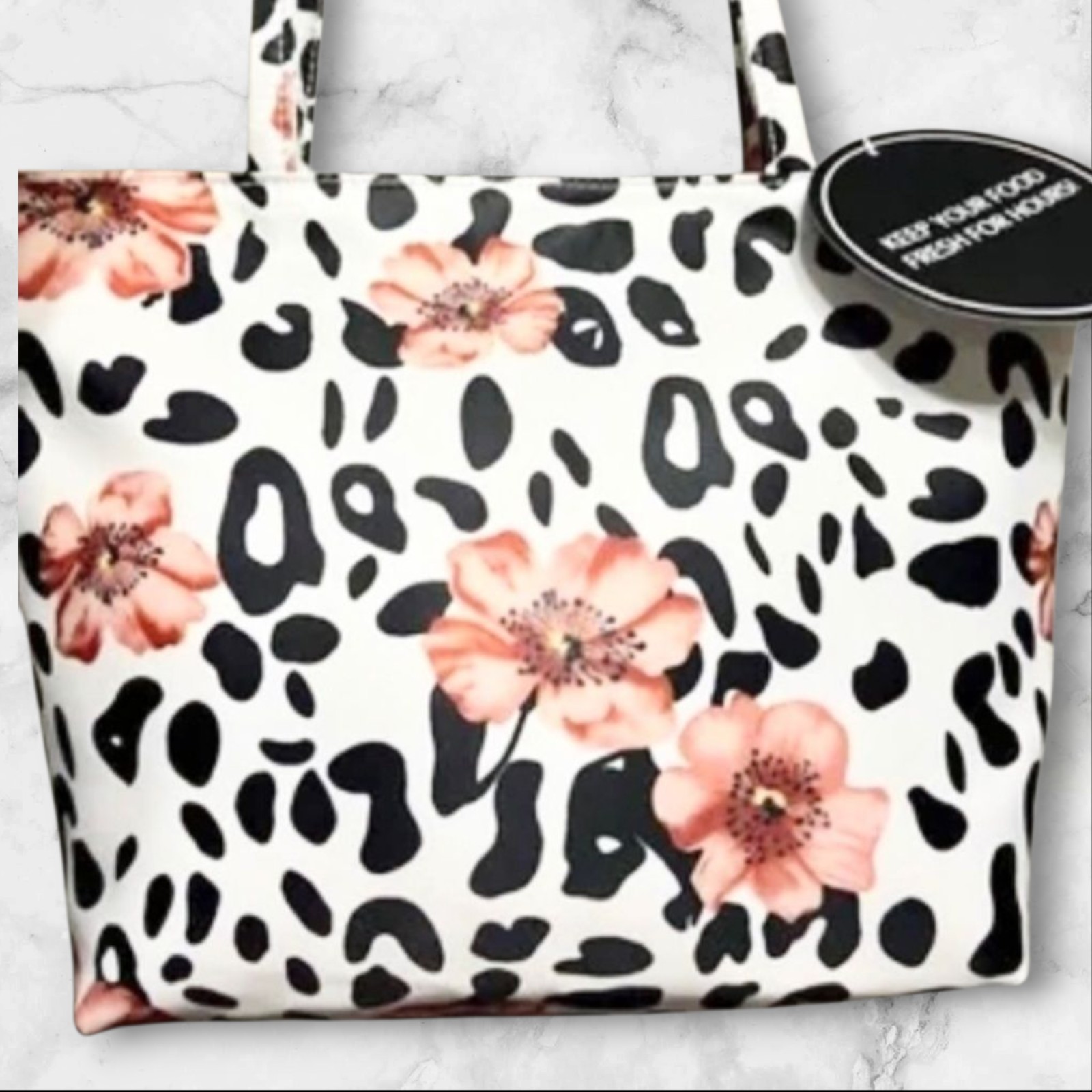 Anne Klein Leopard Floral Insulated Lunch tote gallery