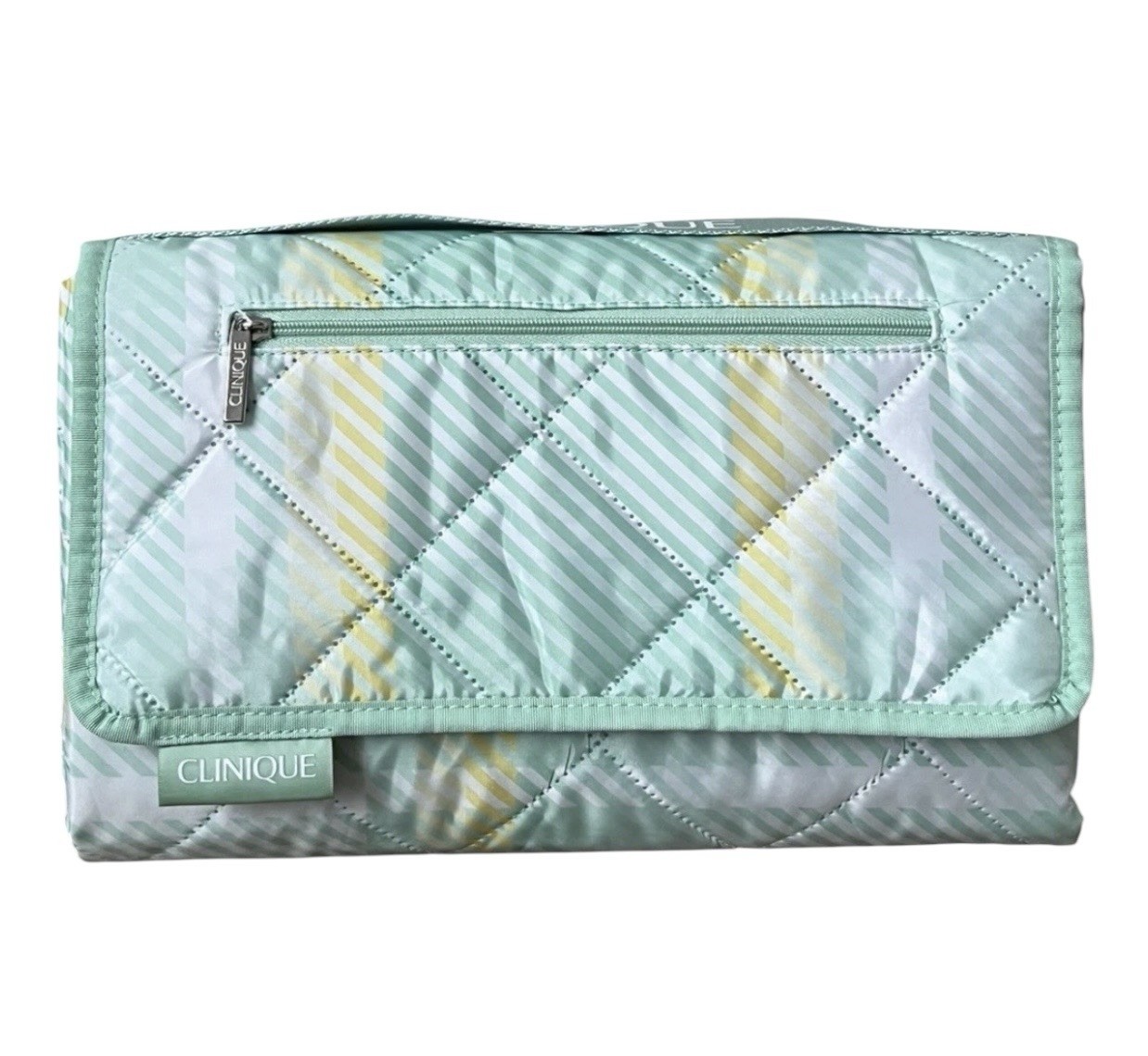 NEW CLINIQUE PICNIC BEACH BLANKET OUTDOOR SUMMER MAT QUILTED TRAVEL GREEN LOT gallery