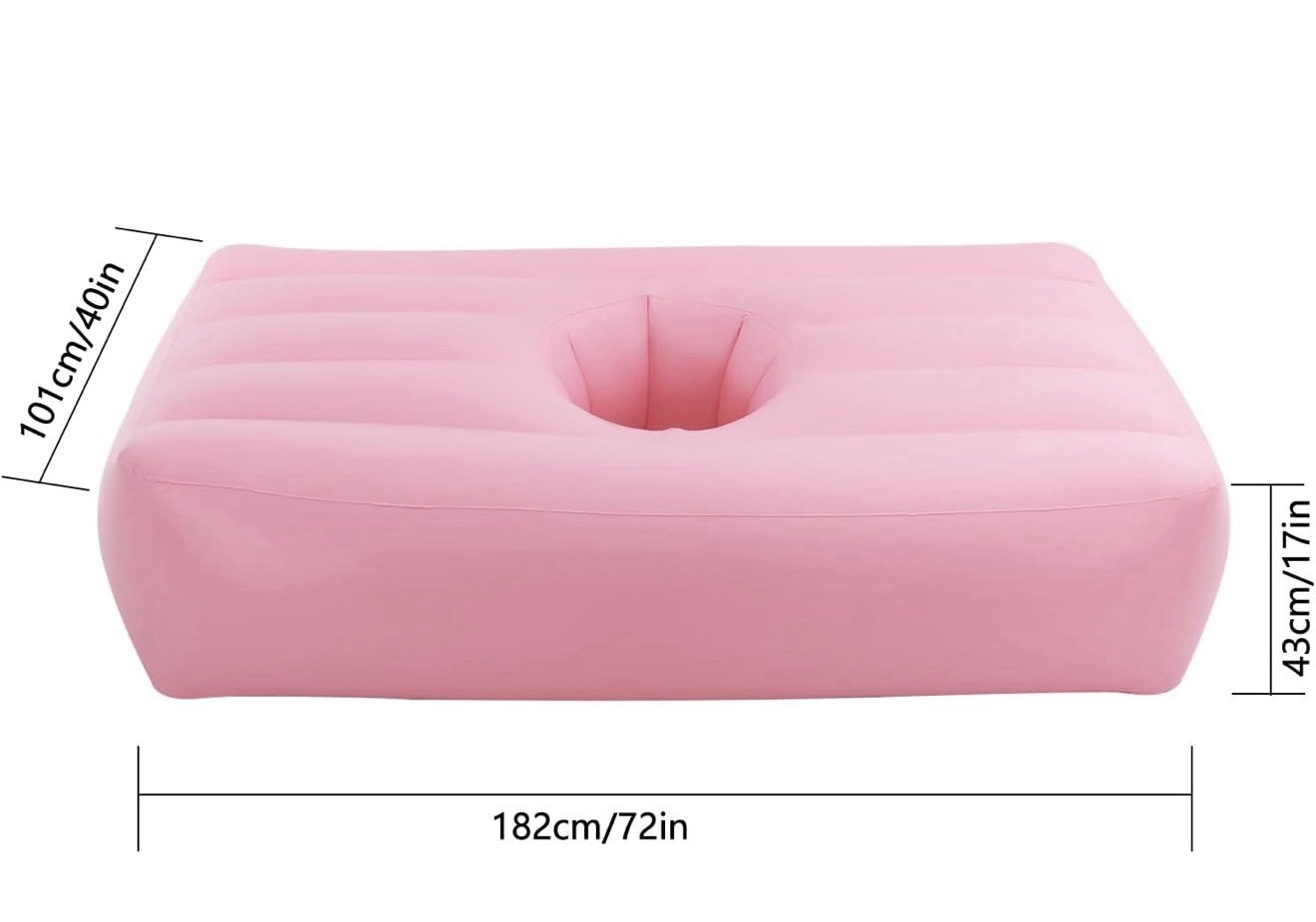 Post Surgery Recovery Bed with Hole PVC Inflatable Bed Mattress 72*40*17in gallery