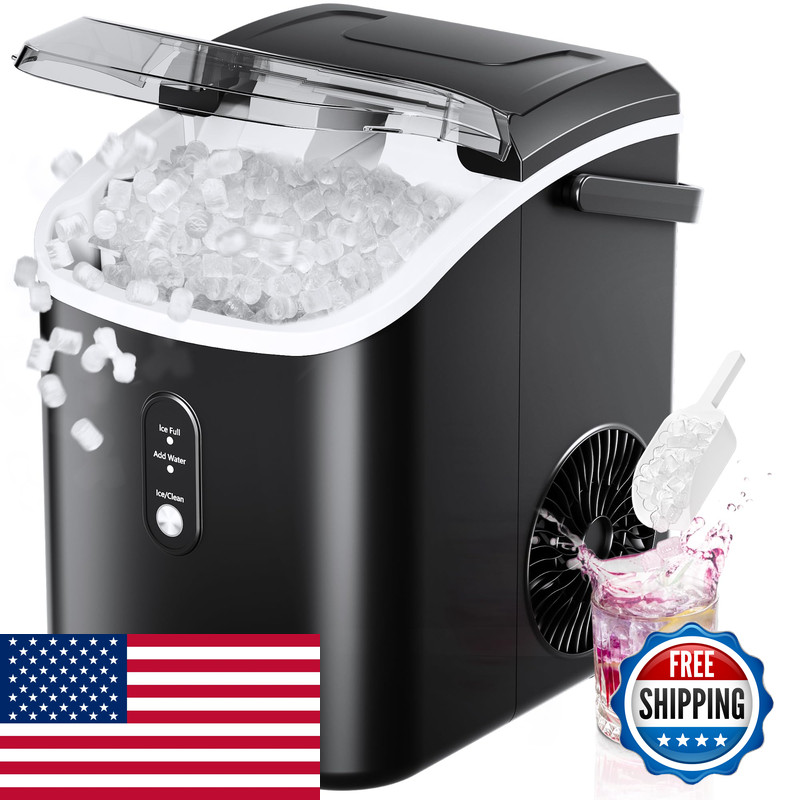 Euhomy Nugget Ice Maker Countertop Handle Ready In 6 Mins 34Lbs Per Day gallery
