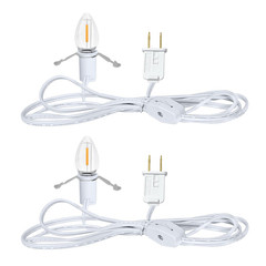 6FT Blow Mold Replacement Light Kit, C7 Clip Lights with One Bulb On/Off Switch